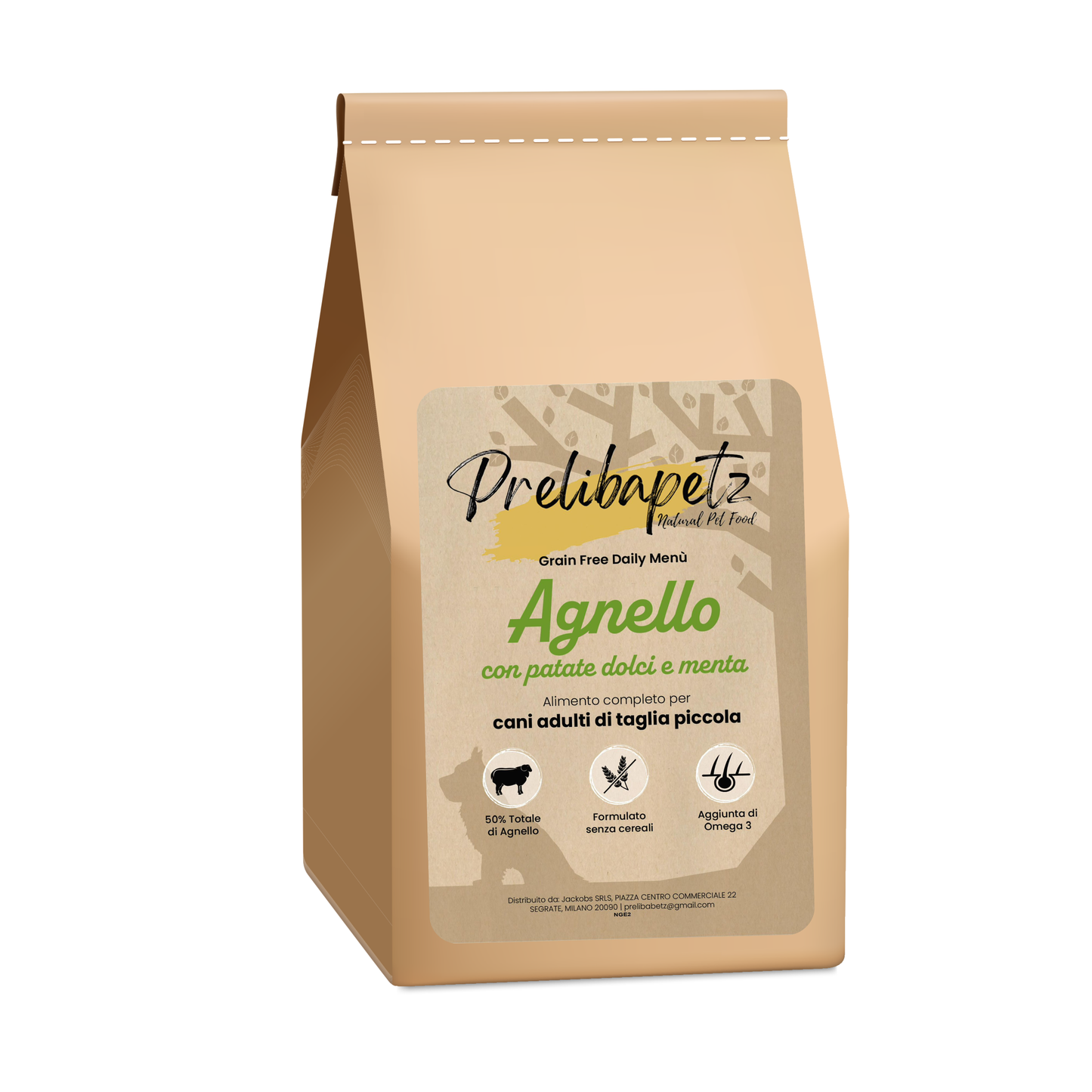 Prelibapetz- Agnello con patate dolci e menta - cani adulti di piccola taglia