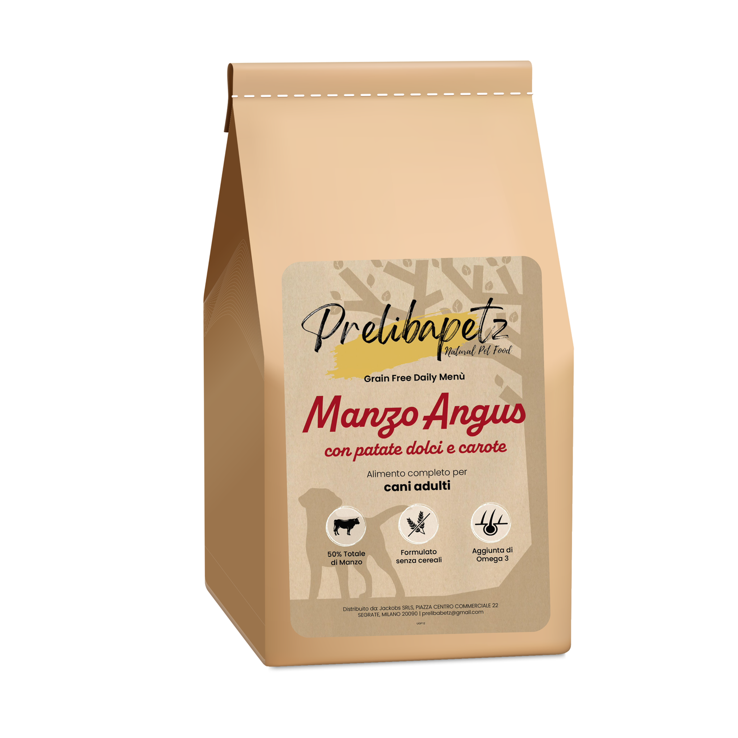 Prelibapetz- Manzo Angus con patate dolci e carote