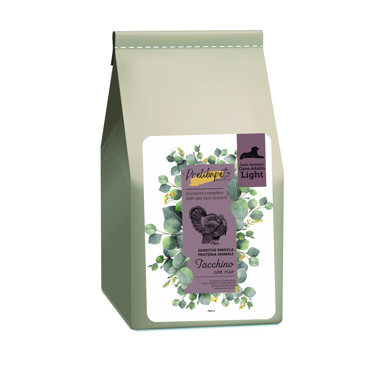 Prelibapetz- Tacchino con riso- cane anziano light