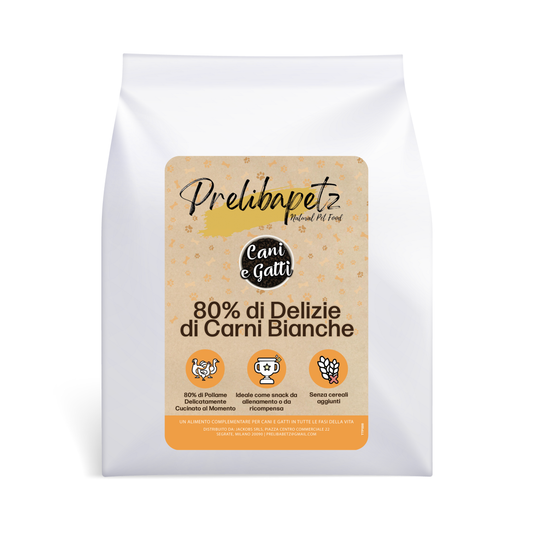 Prelibapetz- 80% di Delizie di Carni Bianche 100g