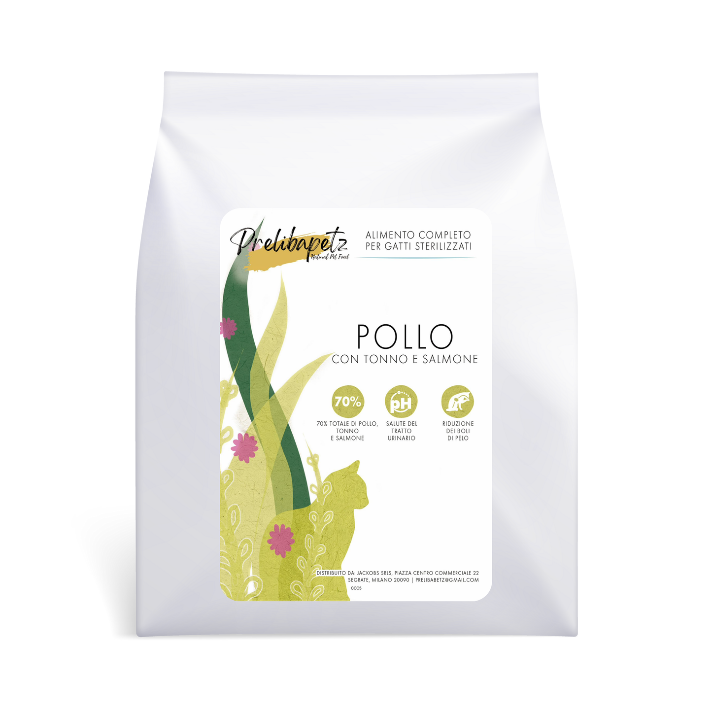 Prelibapetz- Pollo con tonno e salmone- Gatto adulto sterilizzato